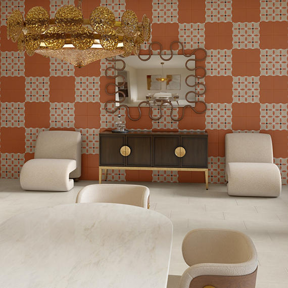 Pattern tile installation in Scottsdale commercial design